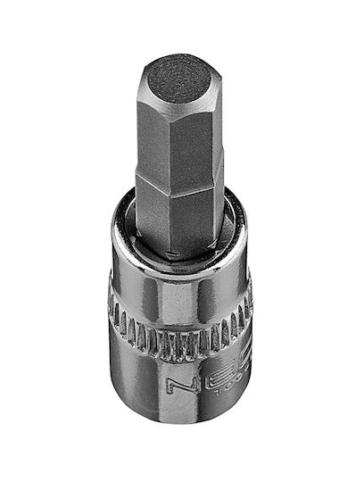 Neo Tools Bit-Stecknuss mit Inbusschlüssel-Bit und Antriebsvierkant 1/4'' Größe H6x37mm 1Stück