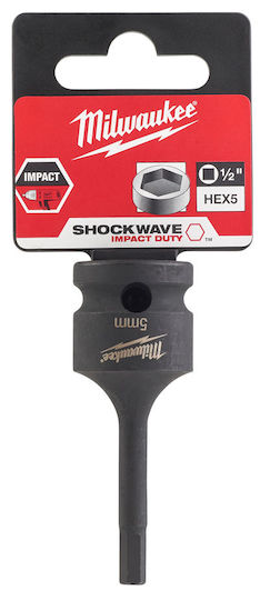 Milwaukee Long Walnut Pneumatic with Allen Head and Socket 1/2'' Size H6 1pcs