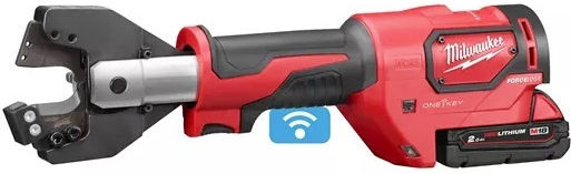 Milwaukee M18 ONEHCC-201C FSW SET Κιτ Ηλεκτρικός Κόφτης Καλωδίων Μπαταρίας Λιθίου 18V 1x2Ah με Θήκη
