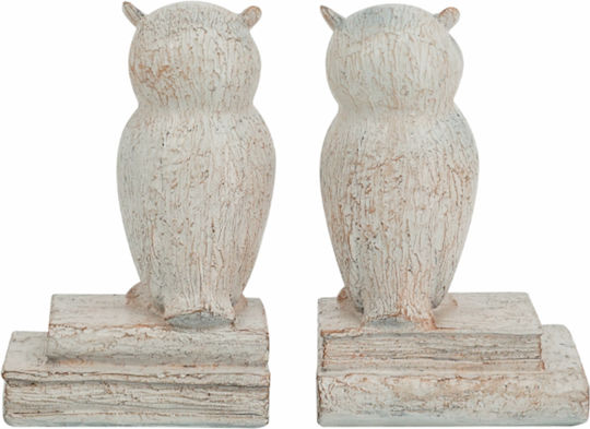Plastic Bookend in White Color 2pcs 10x18x12cm