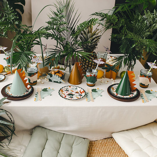 PartyDeco Капачета Динозаври 6бр