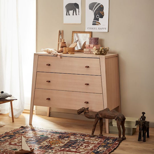 Baby Dresser with 3 Drawers Beech xx