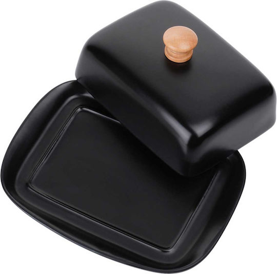 Vilde Butterdose Keramik Schwarz 1pcs