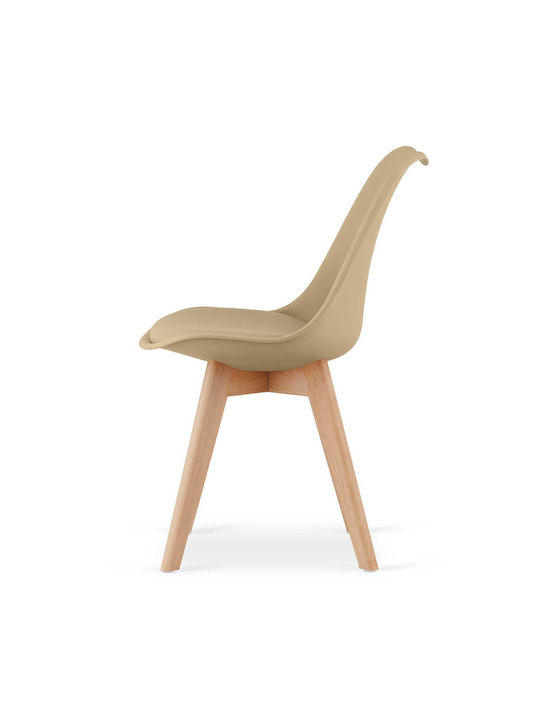 Mark Kitchen Polypropylene Chair Beige 45x45x50cm