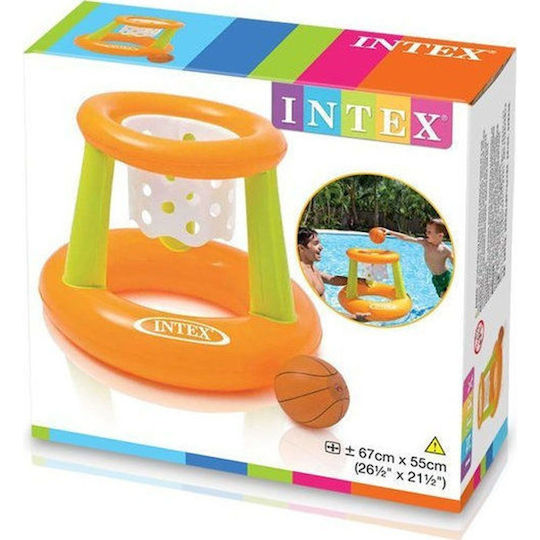 Intex Inflatable Pool Toy Basketball Hoop Orange/Green