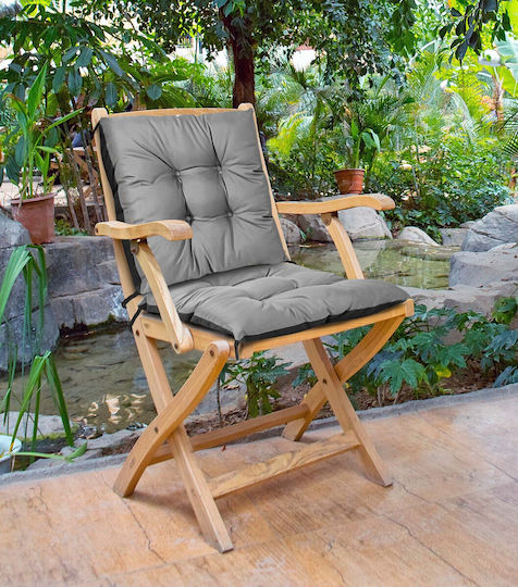 AIO Factory Αδιάβροχο Μαξιλάρι Καρέκλας Κήπου Gray 42x42εκ.