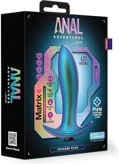 Blush Abenteuer Voyager Anal Plug mit Vibration Blau