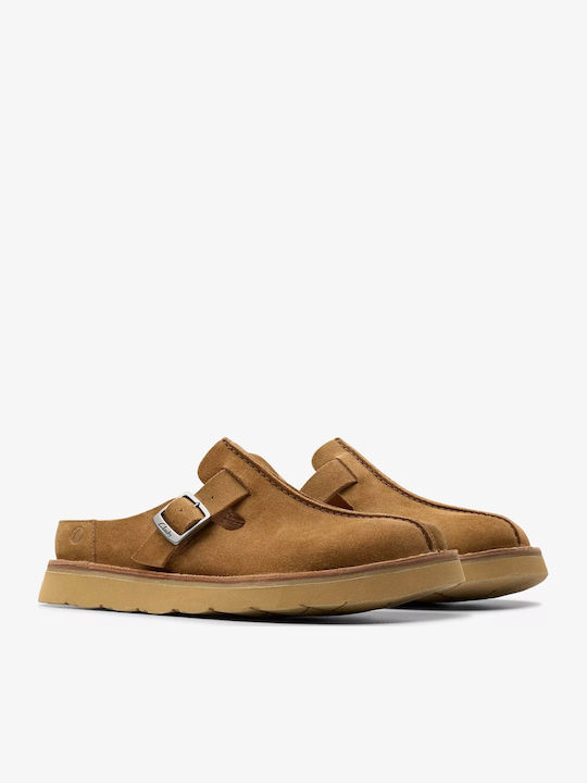 Solsbury Mule Men's Leather Slippers Brown