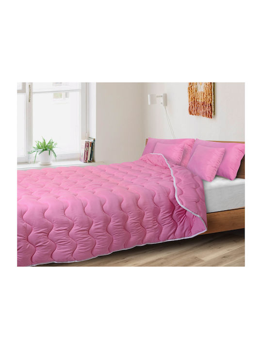 AIO Factory Πάπλωμα Μονό με Γέμιση Microfiber 155x220εκ. Pink