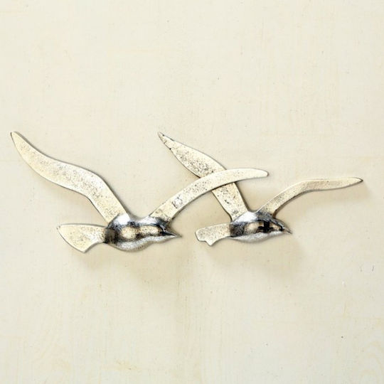Boltze Wanddekoration Silber aus Metall 35x2x12cm