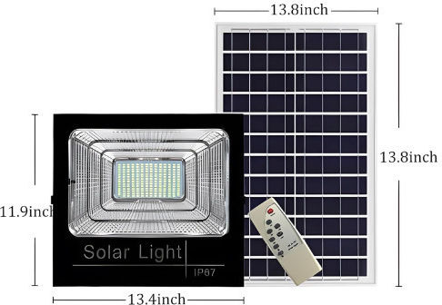 Foyu Στεγανός Ηλιακός Προβολέας LED 800W Ψυχρό Λευκό 6500K με Τηλεχειριστήριο IP67