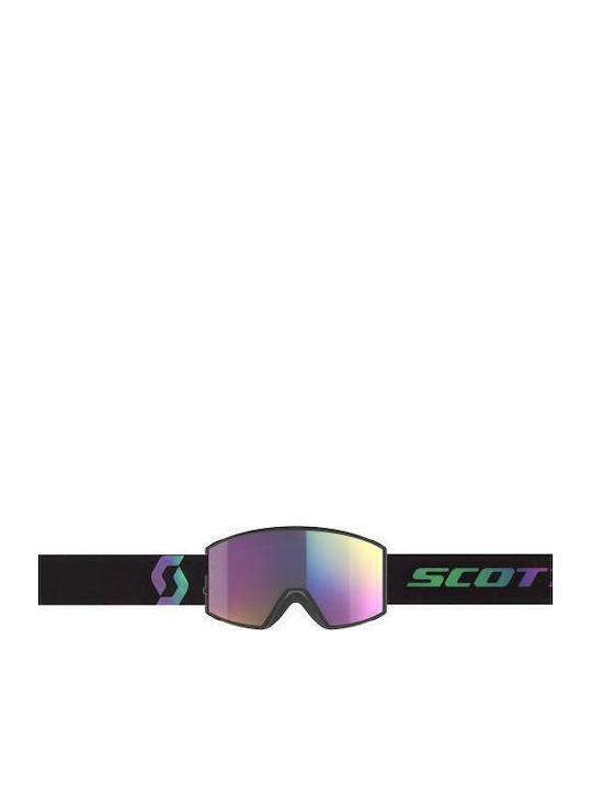 Scott Μάσκα Σκι & Snowboard Ενηλίκων Μαύρη με Φακό σε Μαύρο Χρώμα