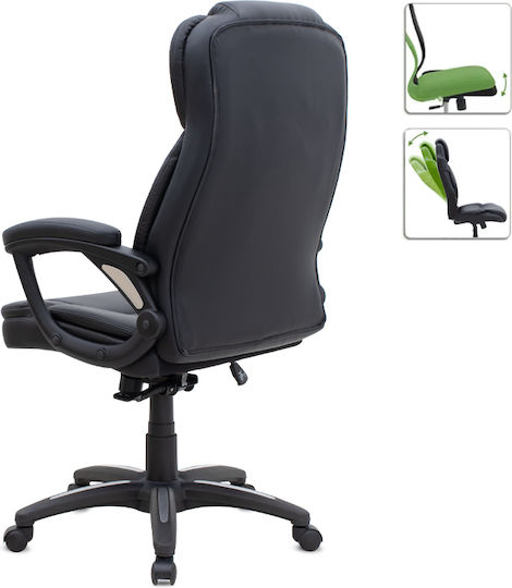 Megapap Morgan Executive Office Chair with Adjustable Arms Black Megapap Morgan Executive Office Chair with Adjustable Arms Black