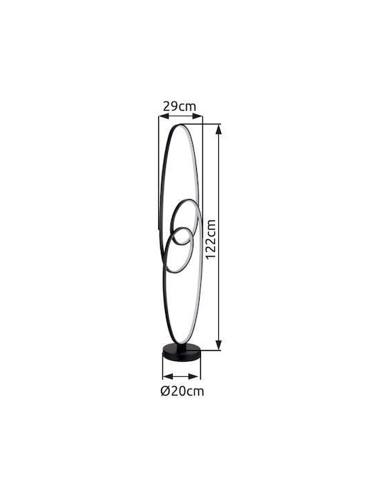 Globo Lighting LED Φωτιστικό Δαπέδου Μαύρο Globo Lighting LED Φωτιστικό Δαπέδου Μαύρο