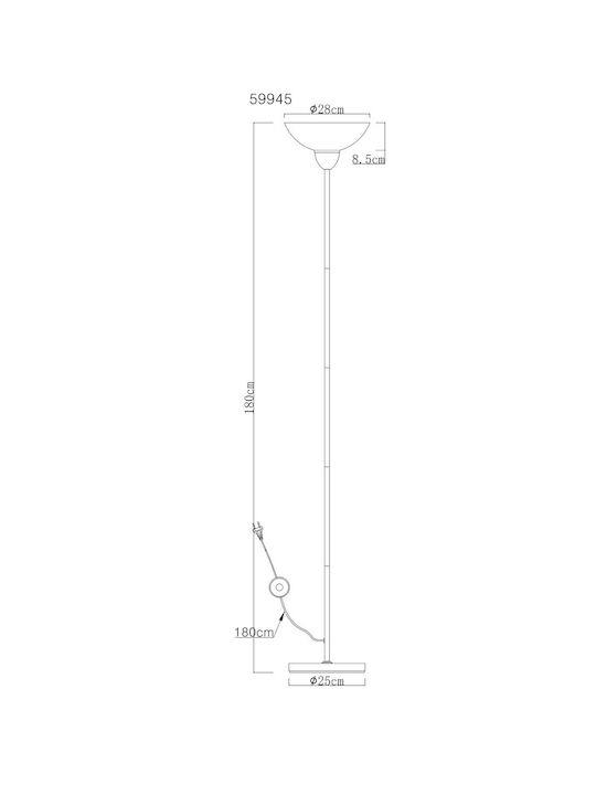 Globo Lighting Lampa de podea Argintiu