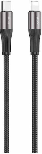 Vidvie Braided USB-C to Lightning Cable 30W Μαύρο 1m