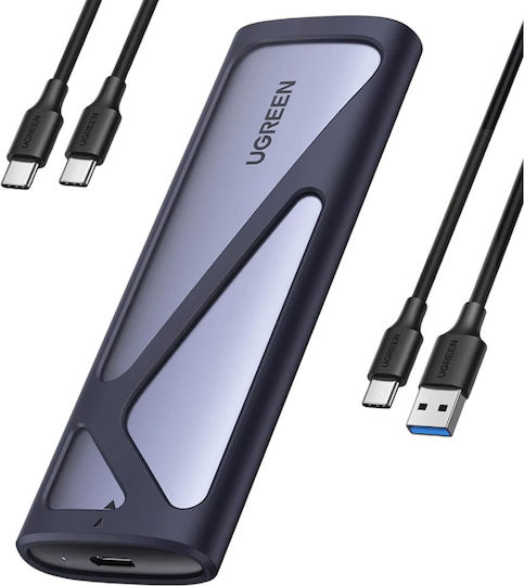 Ugreen Θήκη για Σκληρό Δίσκο M.2 SATA III NVME με σύνδεση Type-C σε Γκρι χρώμα