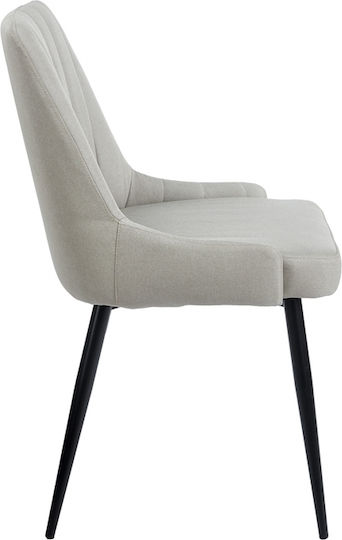 Megan Dining Room Fabric Chair Beige 77x69x52cm