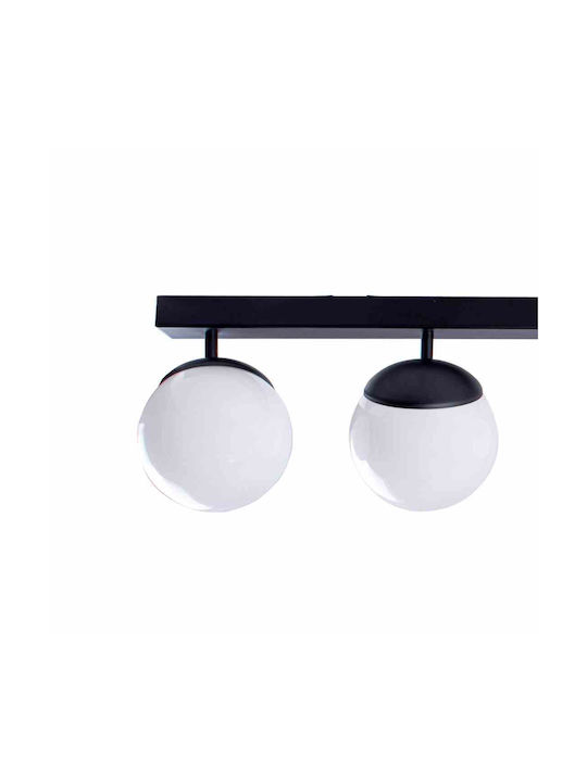 Eko Light Σποτ με 5 Φώτα και με Ντουί E14 σε Μαύρο Χρώμα