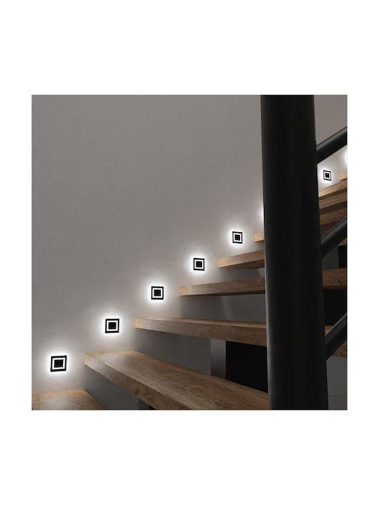 Eko Light Spot Încorporat cu LED Integrat și Lumină Alb Natural Negru 1buc