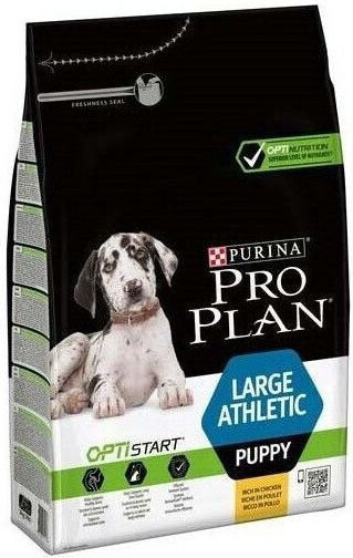 Pro Plan Large Athletic Puppy Optistart 3kg Hrană Uscată pentru Căţei de Rase Mari cu Pui, Orez, Miel și Păsări de curte