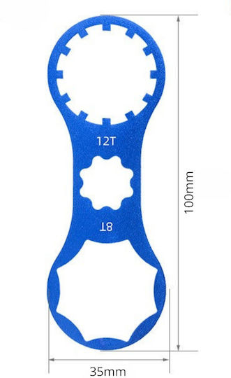 Ключ за амортисьор на велосипед Double Shock Sr Suntour Rst 8t 12t