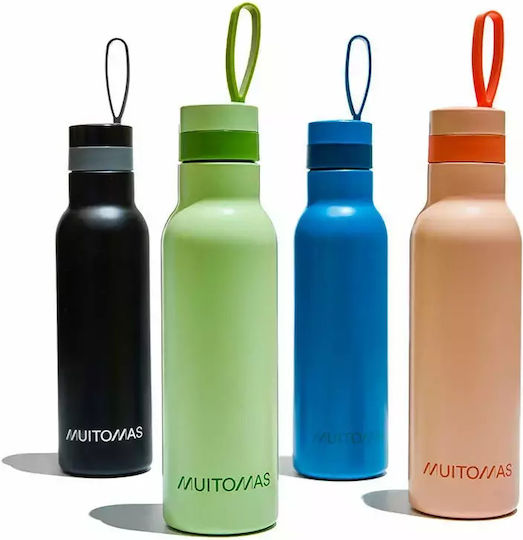 Muitomas Flasche Thermosflasche Rostfreier Stahl 500ml Black