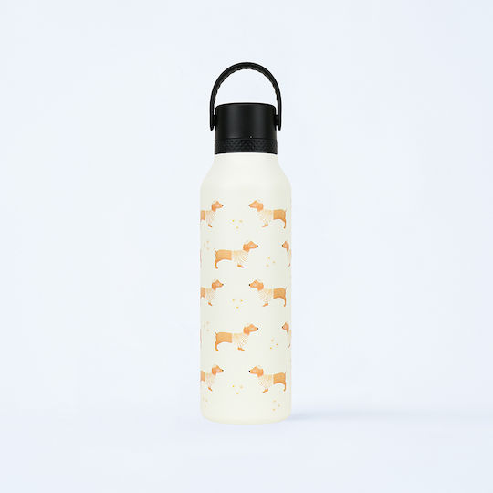 Runbott Μπουκάλι Θερμός Ανοξείδωτο BPA Free 600ml Κρεμ