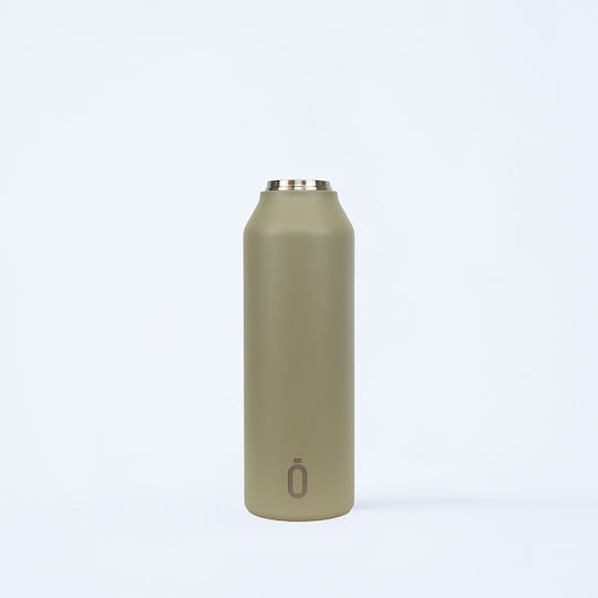 Runbott Stainless Steel Thermos Bottle BPA Free 600ml Khaki