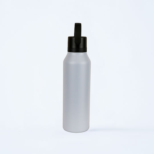 Runbott Μπουκάλι Θερμός Ανοξείδωτο BPA Free 600ml Γκρι Ανοιχτό