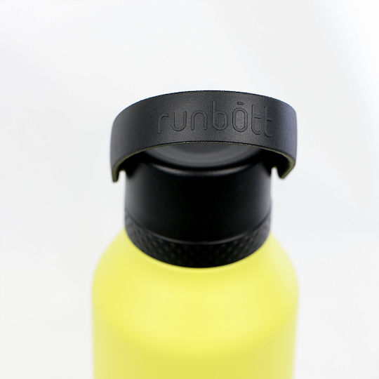 Runbott Runbott Thermosflasche Rostfreier Stahl BPA-frei 600ml Gelbe