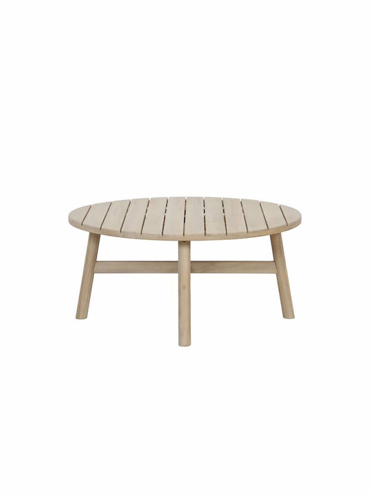 Sitting Room Table for Small Outdoor Spaces Made of Acacia Lanai Natural 80x80x38cm
