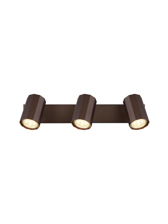 Globo Lighting Triple Spot in Brown Color