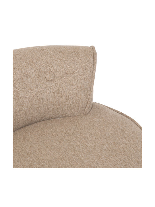 Σκαμπό Σαλονιού με Πλάτη Ξύλινο A-s Firmin Beige 46x49x58εκ.