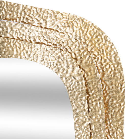Brenda Wandspiegel Oval mit Gold Metallisch Rahmen 89x58cm 1Stück