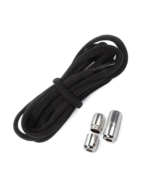 Smart Elastic Shoelaces Metal Clip Black Color