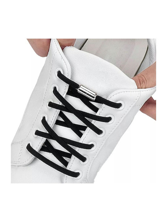 Smart Elastic Shoelaces Metal Clip Black Color