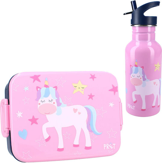 Vadobag Set de mâncare pentru copii din oțel inoxidabil Unicorni 0.5lt Gri x x 5buc