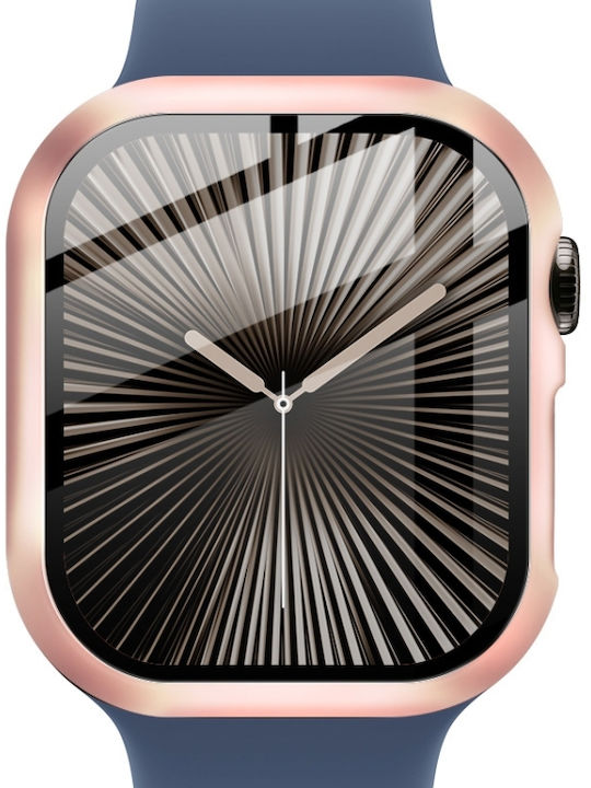 Carcasă cu film încorporat Imak pentru Apple Watch Series 10 46mm Rose Gold