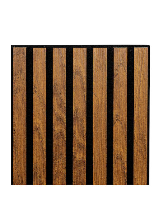 3D Πάνελ Τοίχου από MDF Βιδωτό / με Κόλλα A-s Colva Καφέ 60x60εκ.