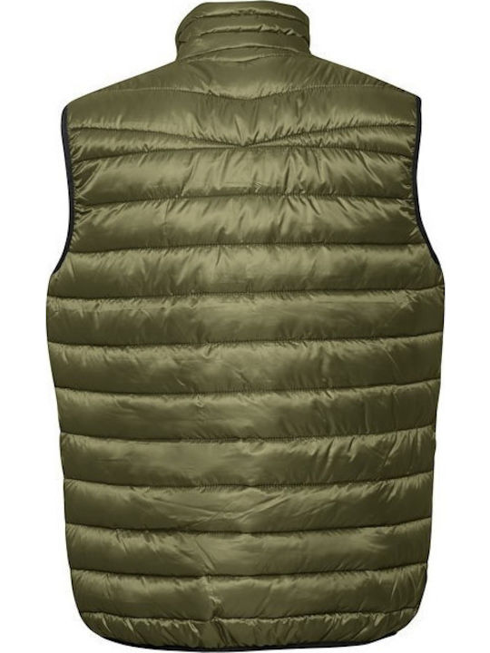 Sleeveless Jacket Puffer Khaki
