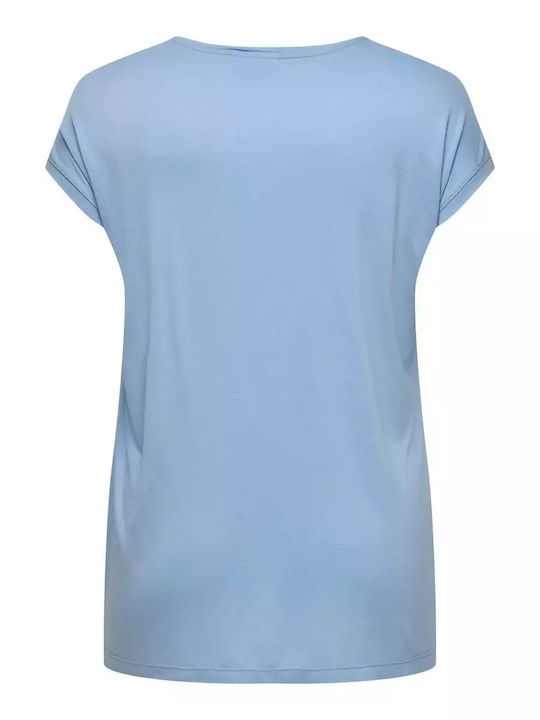 Women's Blouse Short Sleeve Sky Blue