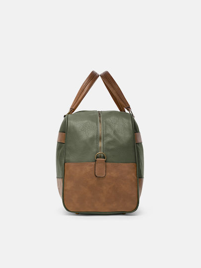 Herling Research Reisetasche Grün aus Künstliches Leder B48cm