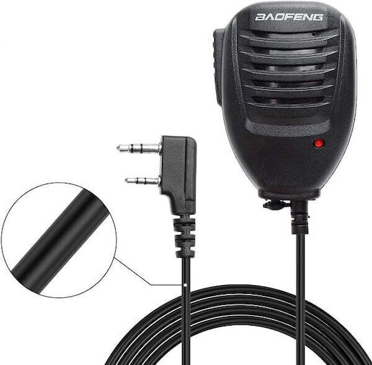 Baofeng Microfon de mână Radio Portabil UHF/VHF Compatibil cu BF-888S, UV-5R Plus, GT-3, UV-82L