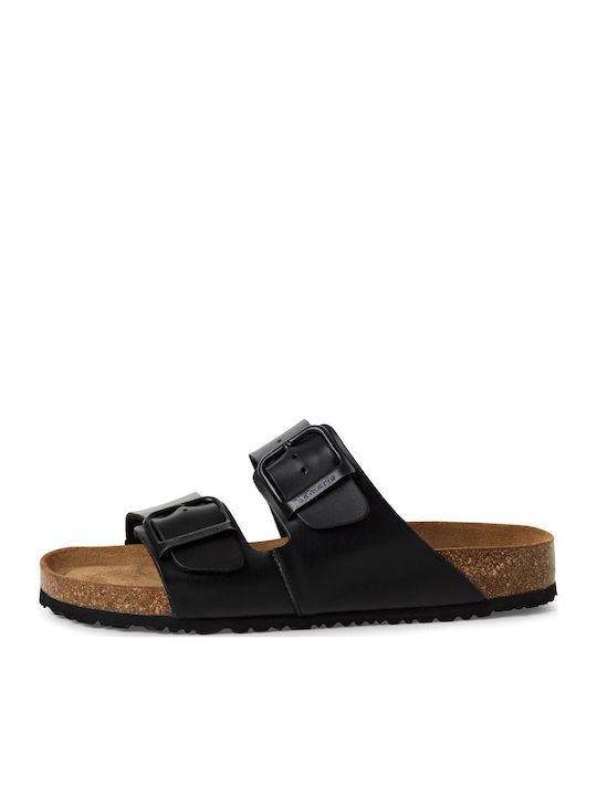 Women's Flat Sandals in Black Color