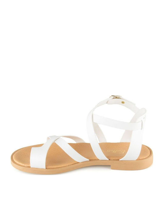 Sandale Casual Damă Din Piele Albe Sib-1099-(wht)