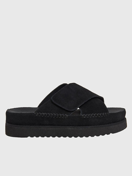 Women's Flat Sandals in Black Color