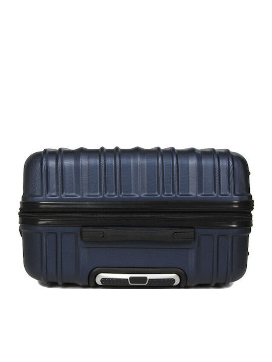 WORLDLINE Mittlerer Reisekoffer Hartschalen Blue mit 4 Räder Höhe 65cm