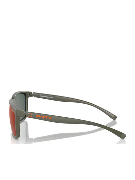 Arnette Stripe Bărbătești Ochelari de soare cu Gri Cadru și Roșu Oglindă Lentilă