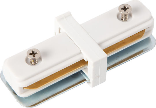 Weißer gerader Verbinder für 1-Phasen-Schiene